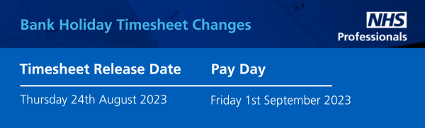 August 2023 Bank Holiday Timesheets